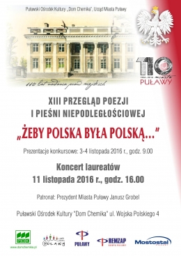 "Żeby Polska była Polską..." - kolejność występów