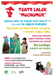 Zapisy na zajęcia Teatru Lalek "Muchomor"