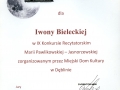 dyplom Iwony Bieleckiej - nagroda za I miejsce