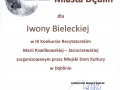 dyplom Iwony Bieleckiej - nagroda Burmistrza Miasta Dęblin