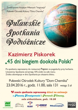 Puławskie Spotkanie Podróżnicze z Kazimierzem Piskorkiem