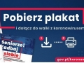 Zostań w domu - powieś plakat. Akcja Kancelarii Premiera 