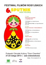 6. Festiwal Filmów Rosyjskich Sputnik nad Polską