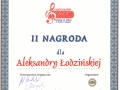 Ogólnopolski Festiwal Piosenki Lat 60-70 - II nagroda dla Aleksandry Łodzińskiej